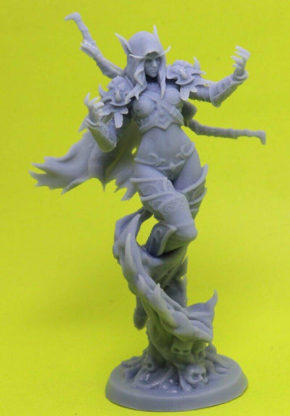 100mm 3D Print Model Kit Girl Sylvanas Queen WOW Fantasy Unpainted - Model-Fan-Store