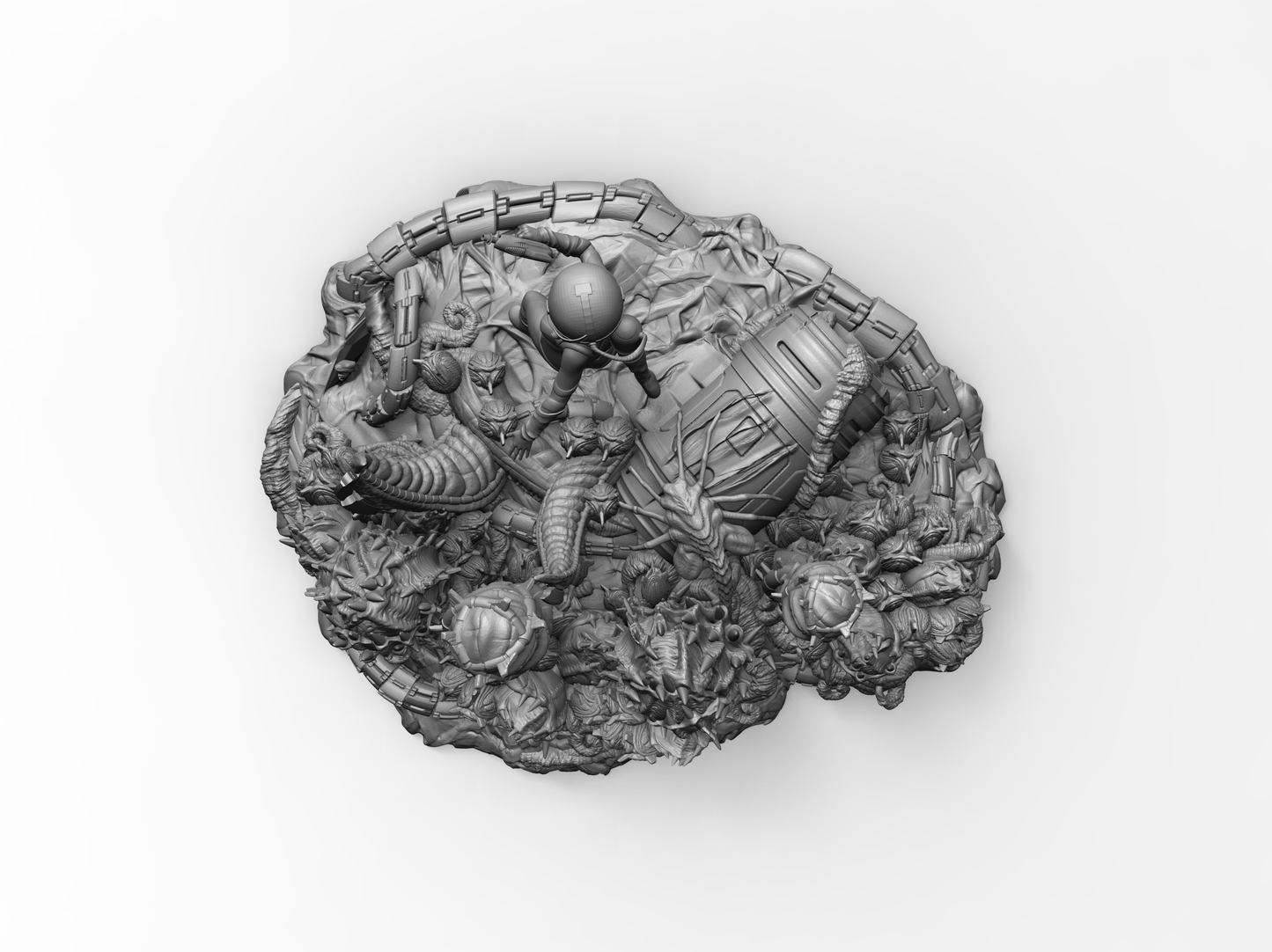 1/35 - 1/6 3D Print Model Kit Beautiful Girl Space Alien Wild Planet Unpainted