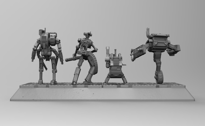 1/35 - 1/6 3D Print Cyberpunk Model Kit Aliens Robots Space Droids (no base) Unpainted