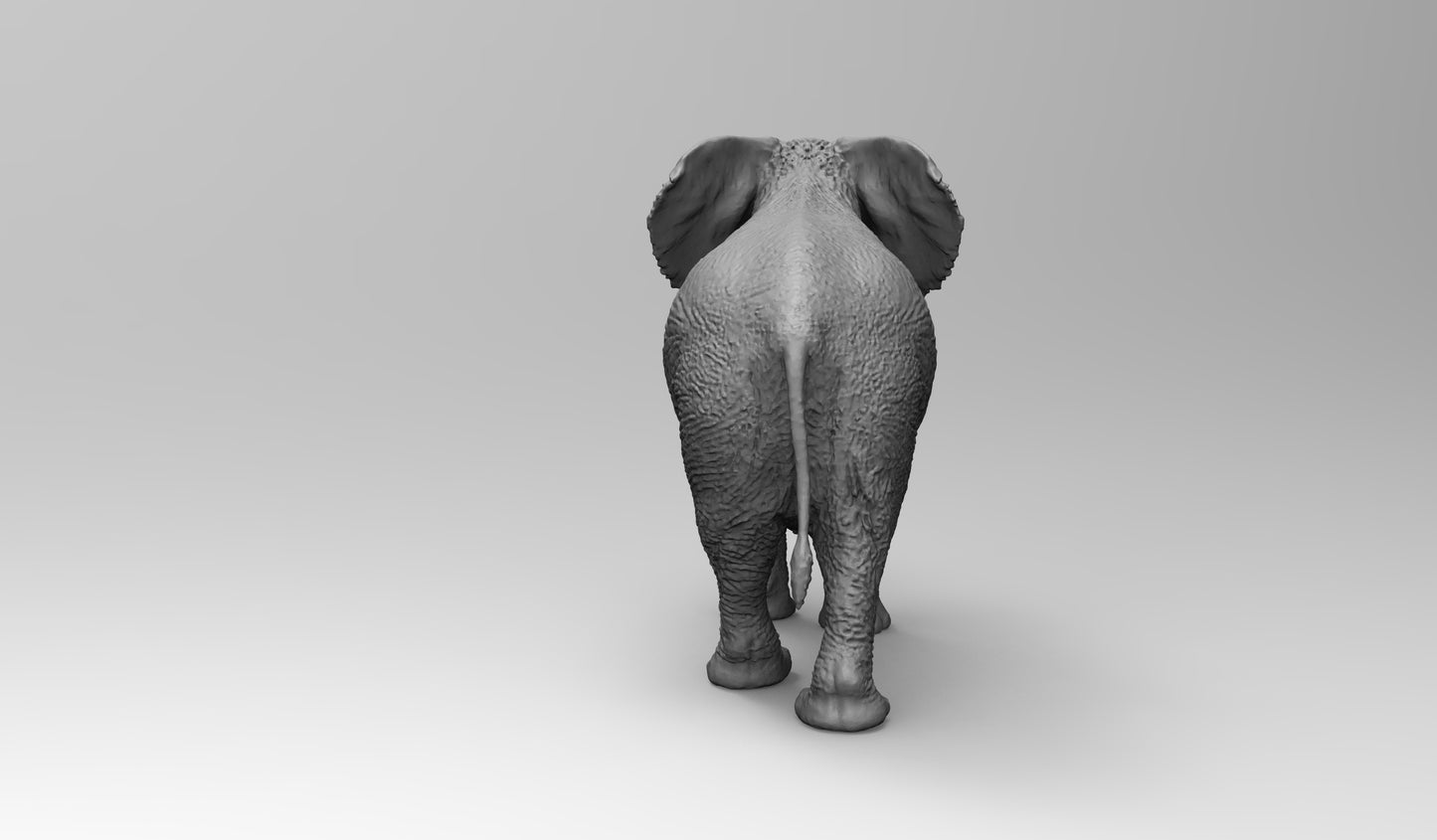 1/35 - 1/6 3D Print Model Kit Animal Zoo Elephant Unpainted