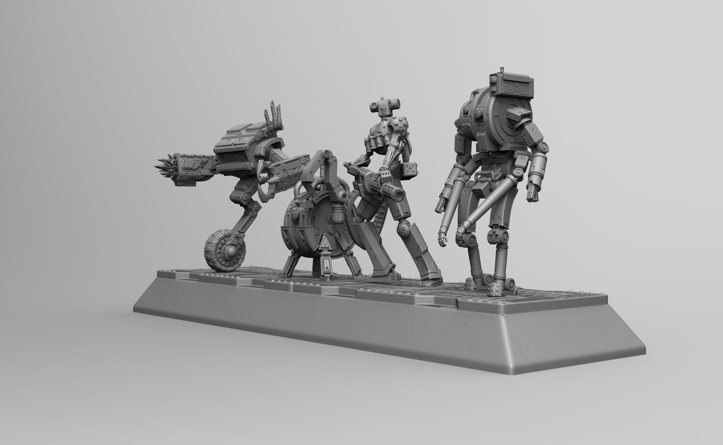 1/35 - 1/6 3D Print Cyberpunk Model Kit Aliens Robots Space Droids (no base) Unpainted