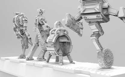 1/35 - 1/6 3D Print Cyberpunk Model Kit Aliens Robots Space Droids (no base) Unpainted