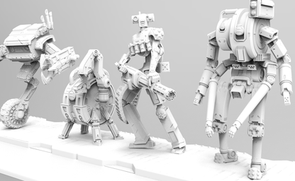 1/35 - 1/6 3D Print Cyberpunk Model Kit Aliens Robots Space Droids (no base) Unpainted