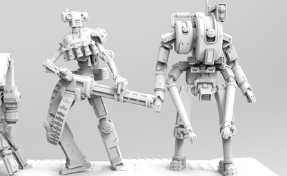 1/35 - 1/6 3D Print Cyberpunk Model Kit Aliens Robots Space Droids (no base) Unpainted
