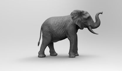 1/35 - 1/6 3D Print Model Kit Animal Zoo Elephant Unpainted