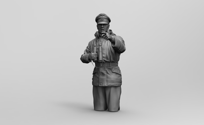 1/16 3D Print Model Kit Winter German Soldier Tank Commander WW2 Unpainted