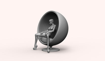 1/35 - 1/6 3D Print Model Kit Modern Nudes Beautiful Girl Unpainted