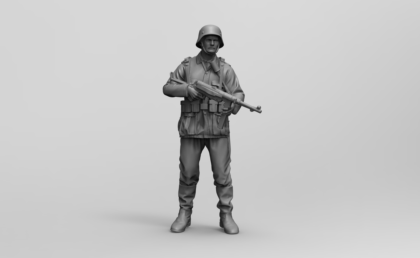 1/16 3D Print Model Kit German Soldier Infantryman WW2 Unpainted