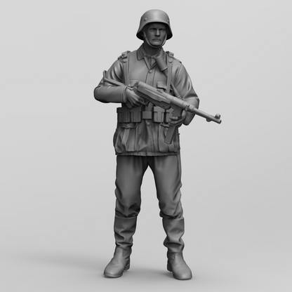 1/16 3D Print Model Kit German Soldier Infantryman WW2 Unpainted