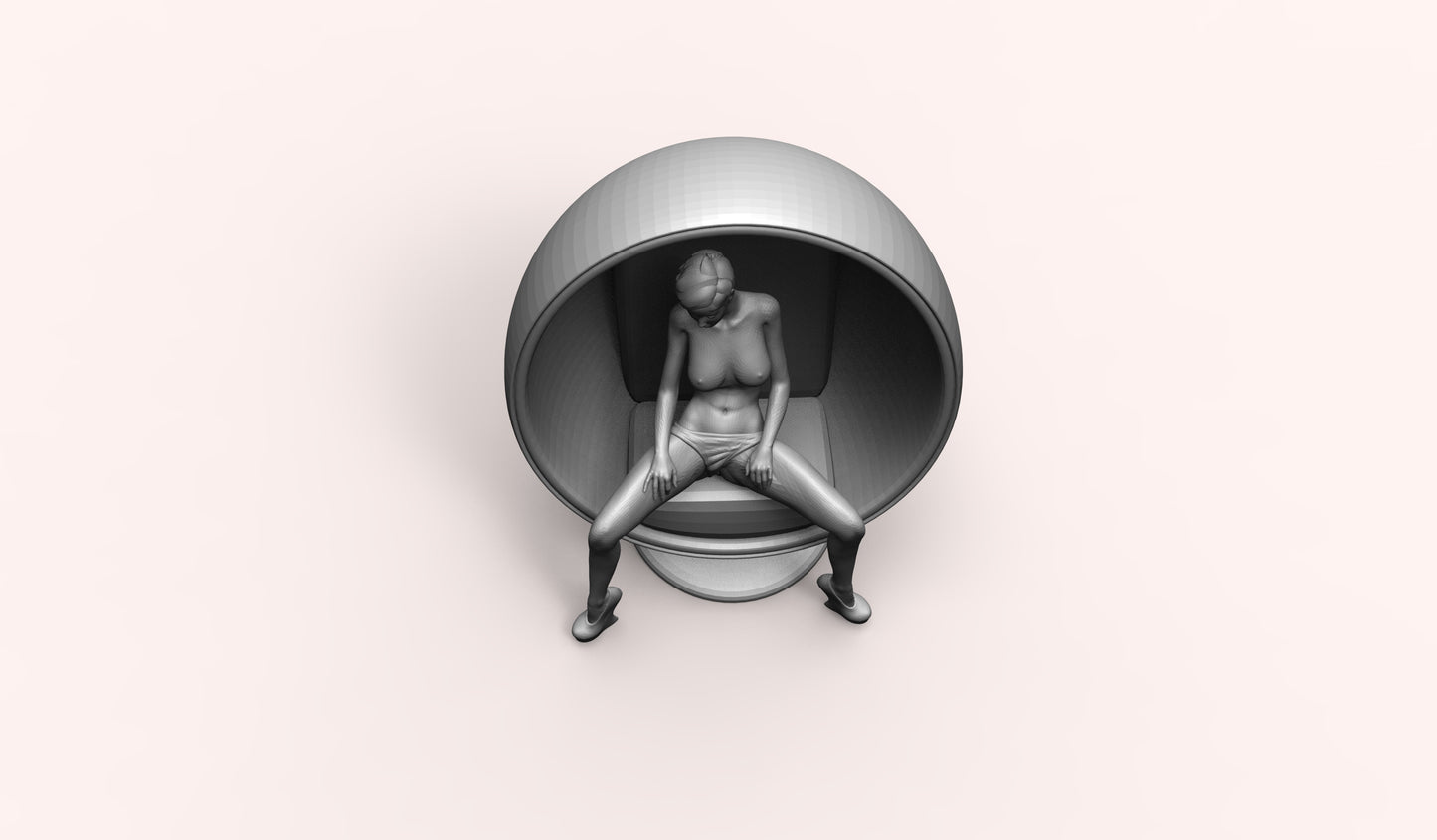 1/35 - 1/6 3D Print Model Kit Modern Nudes Beautiful Girl Unpainted