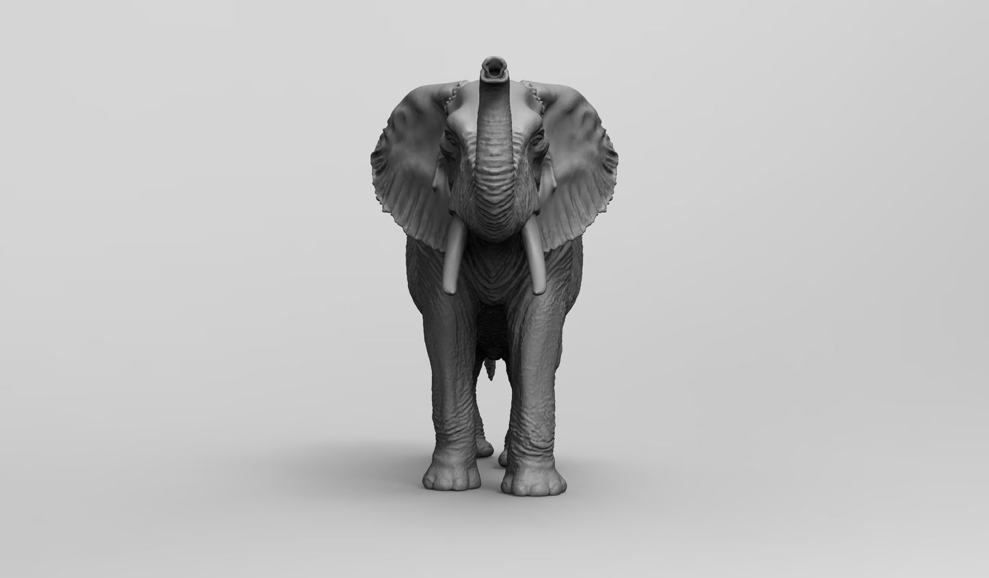 1/35 - 1/6 3D Print Model Kit Animal Zoo Elephant Unpainted