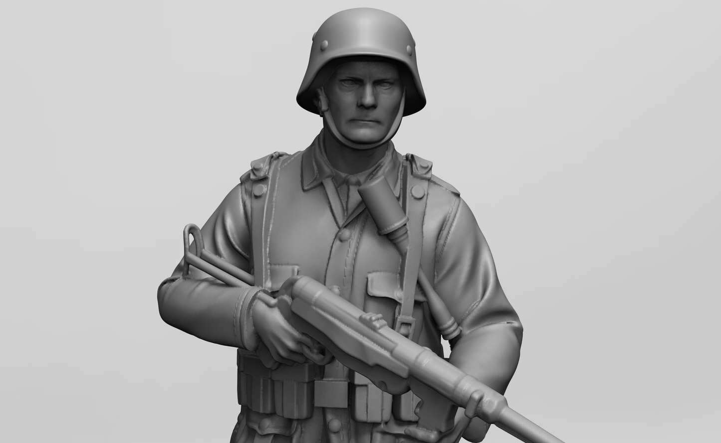1/16 3D Print Model Kit German Soldier Infantryman WW2 Unpainted