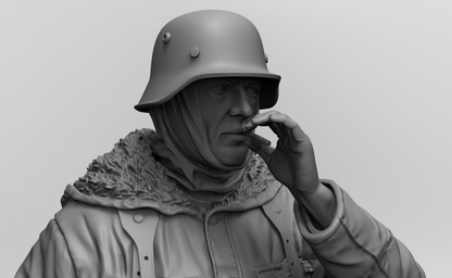 1/16 3D Print Model Kit Winter German Soldier Infantryman WW2 Unpainted