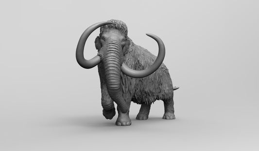 1/35 - 1/6 3D Print Model Kit Animal Zoo Mammoth Unpainted