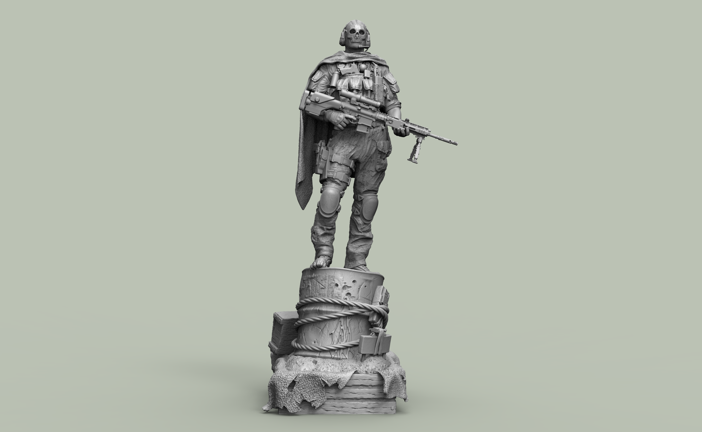 1/18 3D Print Model Kit Post-Apocalyptic Rebel-Mercenary Unpainted
