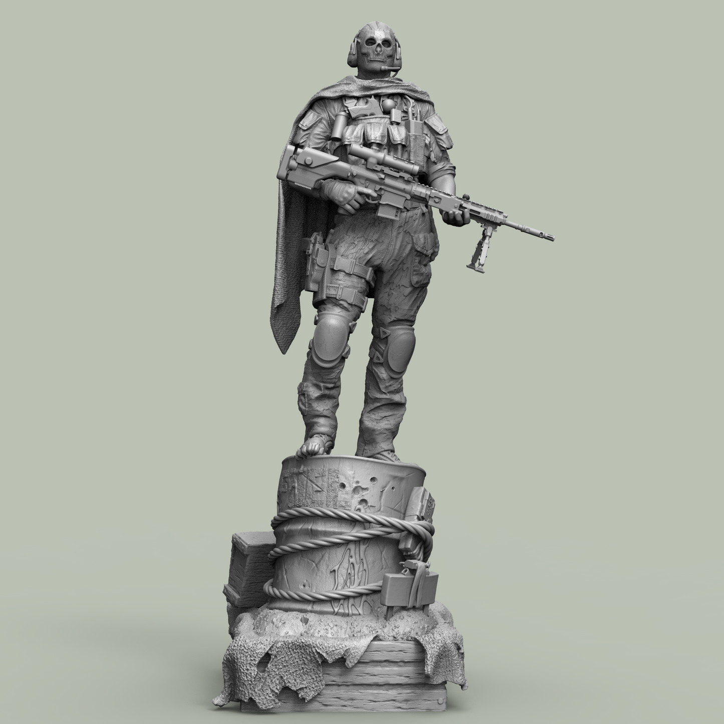 1/18 3D Print Model Kit Post-Apocalyptic Rebel-Mercenary Unpainted