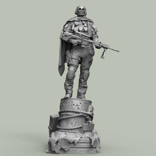 1/18 3D Print Model Kit Post-Apocalyptic Rebel-Mercenary Unpainted