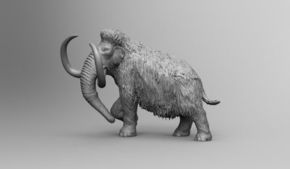 1/35 - 1/6 3D Print Model Kit Animal Zoo Mammoth Unpainted