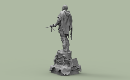 1/18 3D Print Model Kit Post-Apocalyptic Rebel-Mercenary Unpainted