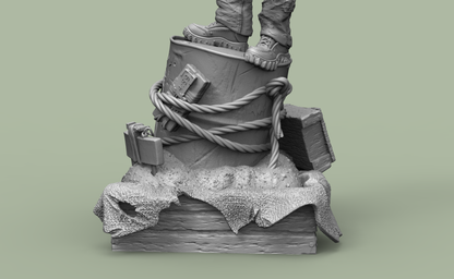 1/18 3D Print Model Kit Post-Apocalyptic Rebel-Mercenary Unpainted