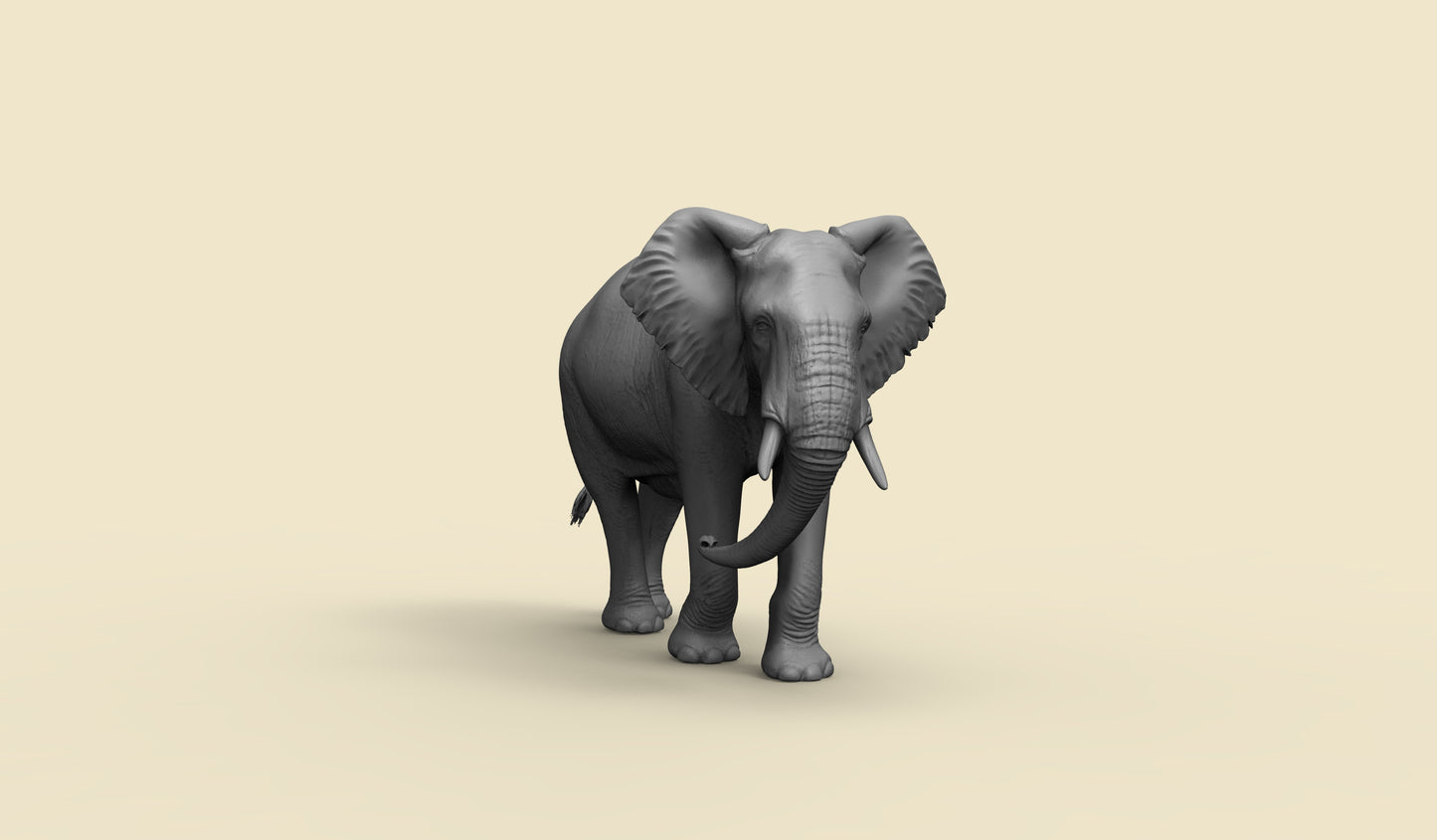 1/35 - 1/6 3D Print Model Kit Animal Zoo Elephant Unpainted