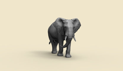 1/35 - 1/6 3D Print Model Kit Animal Zoo Elephant Unpainted