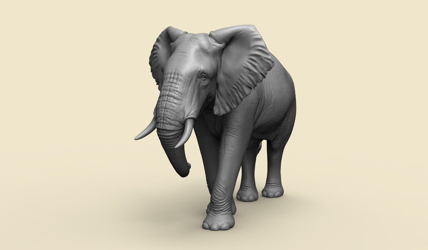1/35 - 1/6 3D Print Model Kit Animal Zoo Elephant Unpainted