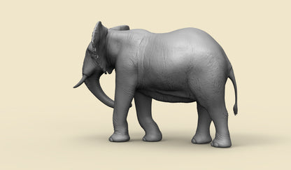 1/35 - 1/6 3D Print Model Kit Animal Zoo Elephant Unpainted