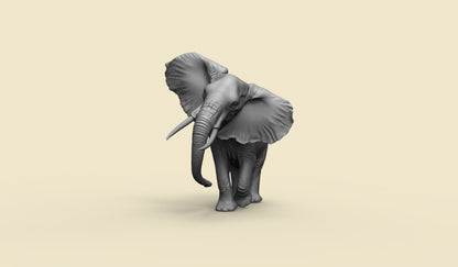 1/35 - 1/6 3D Print Model Kit Animal Zoo Elephant Unpainted