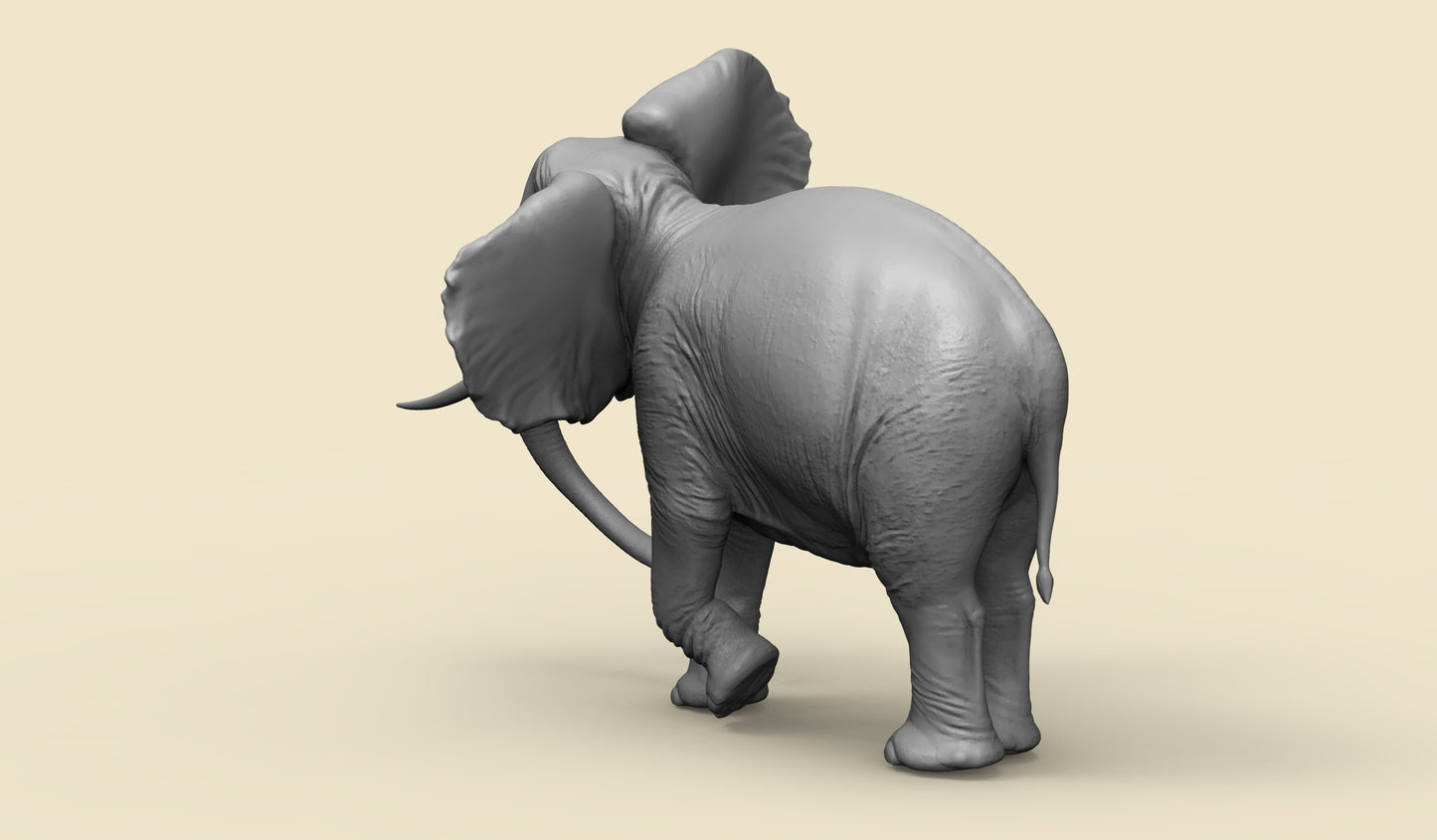 1/35 - 1/6 3D Print Model Kit Animal Zoo Elephant Unpainted