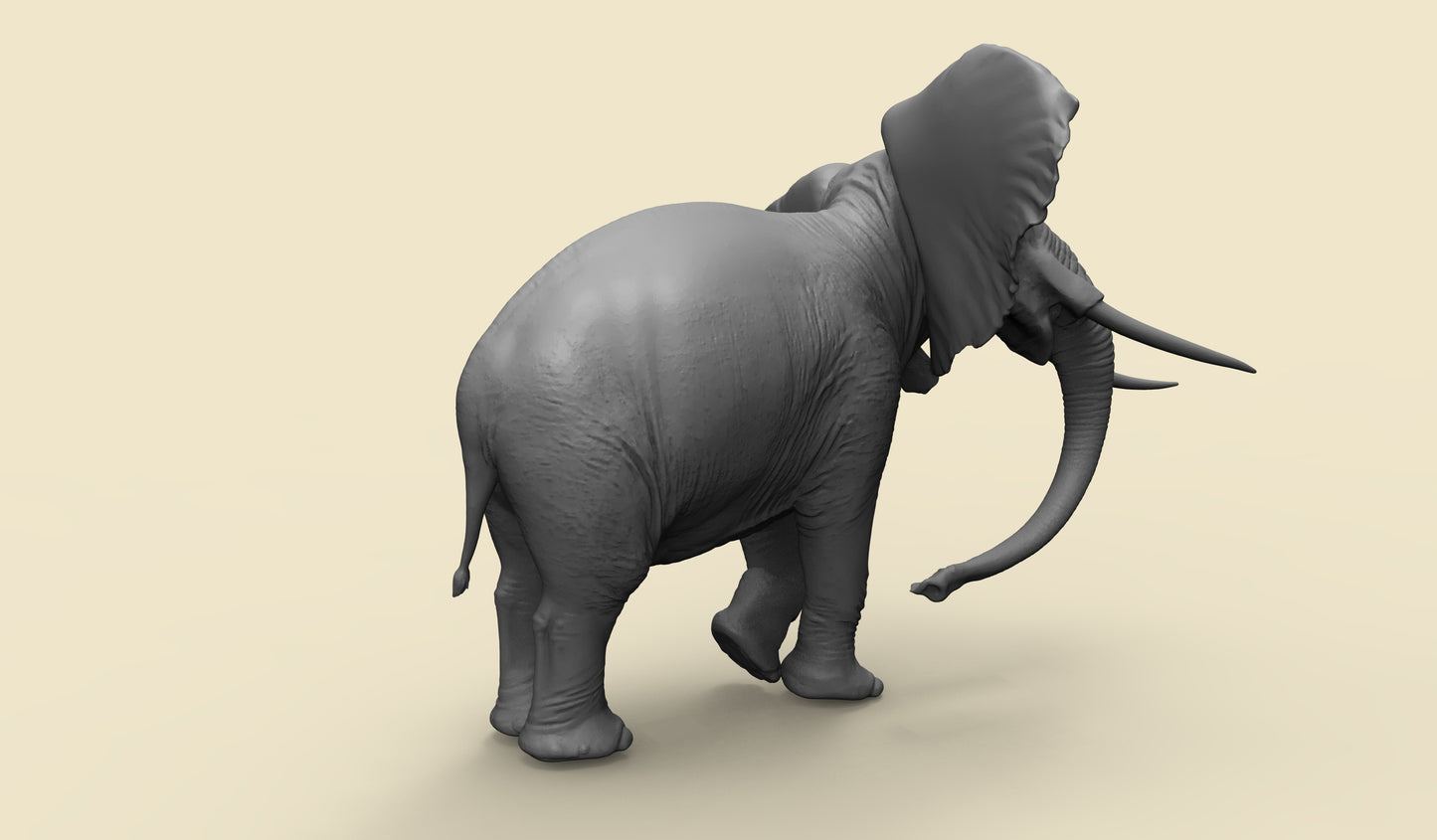 1/35 - 1/6 3D Print Model Kit Animal Zoo Elephant Unpainted