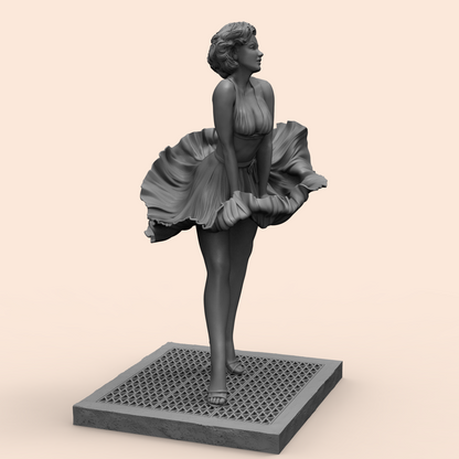 1/35 - 1/6 3D Print Model Kit Beautiful Girl Marilyn Pin Up Unpainted