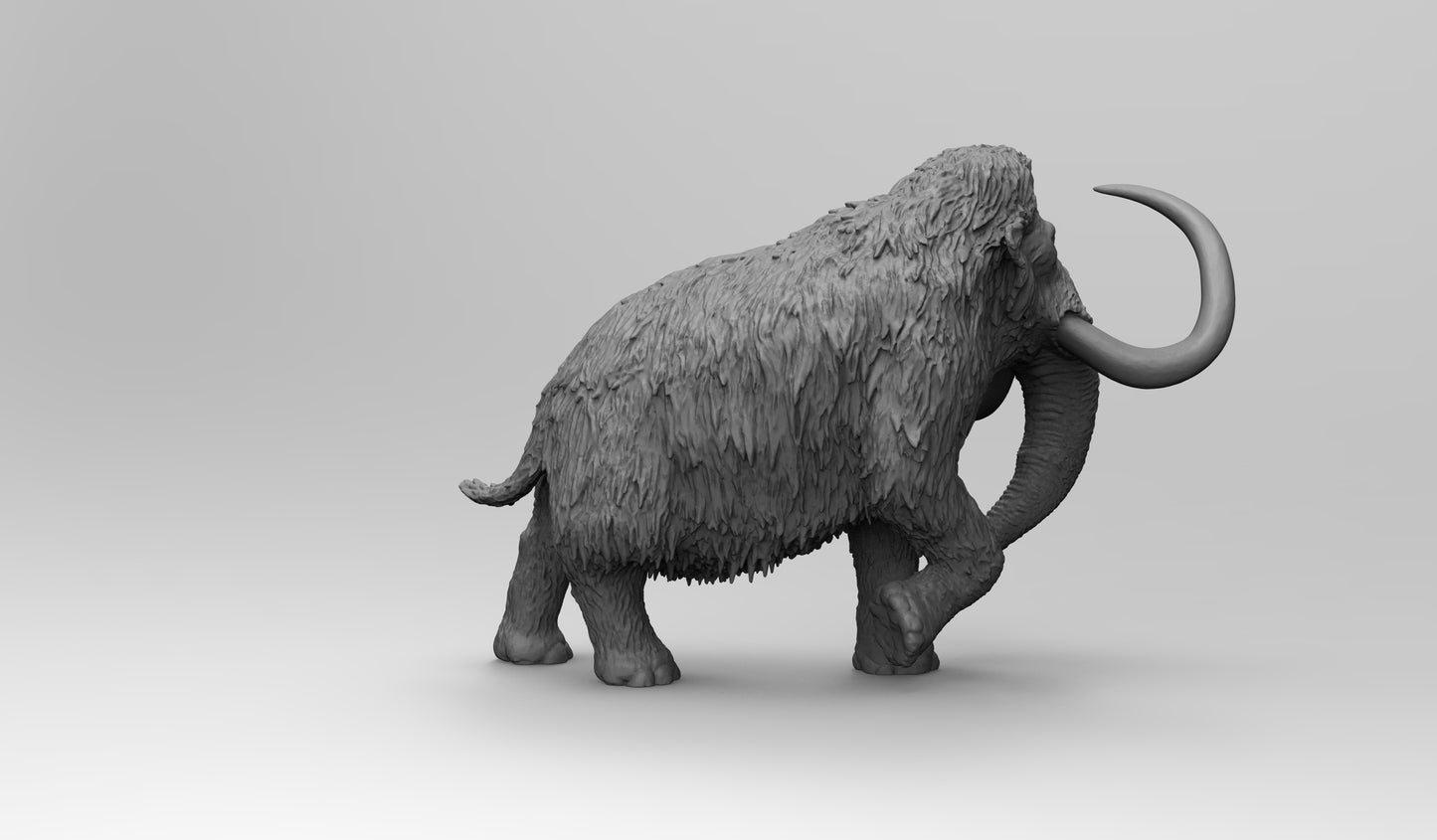 1/35 - 1/6 3D Print Model Kit Animal Zoo Mammoth Unpainted