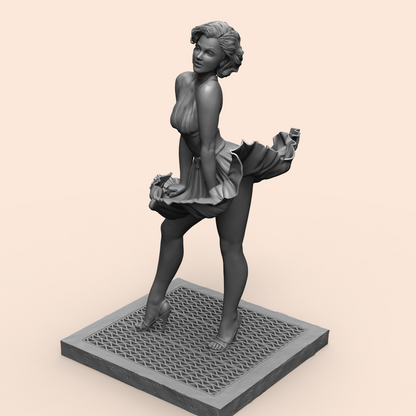 1/35 - 1/6 3D Print Model Kit Beautiful Girl Marilyn Pin Up Unpainted