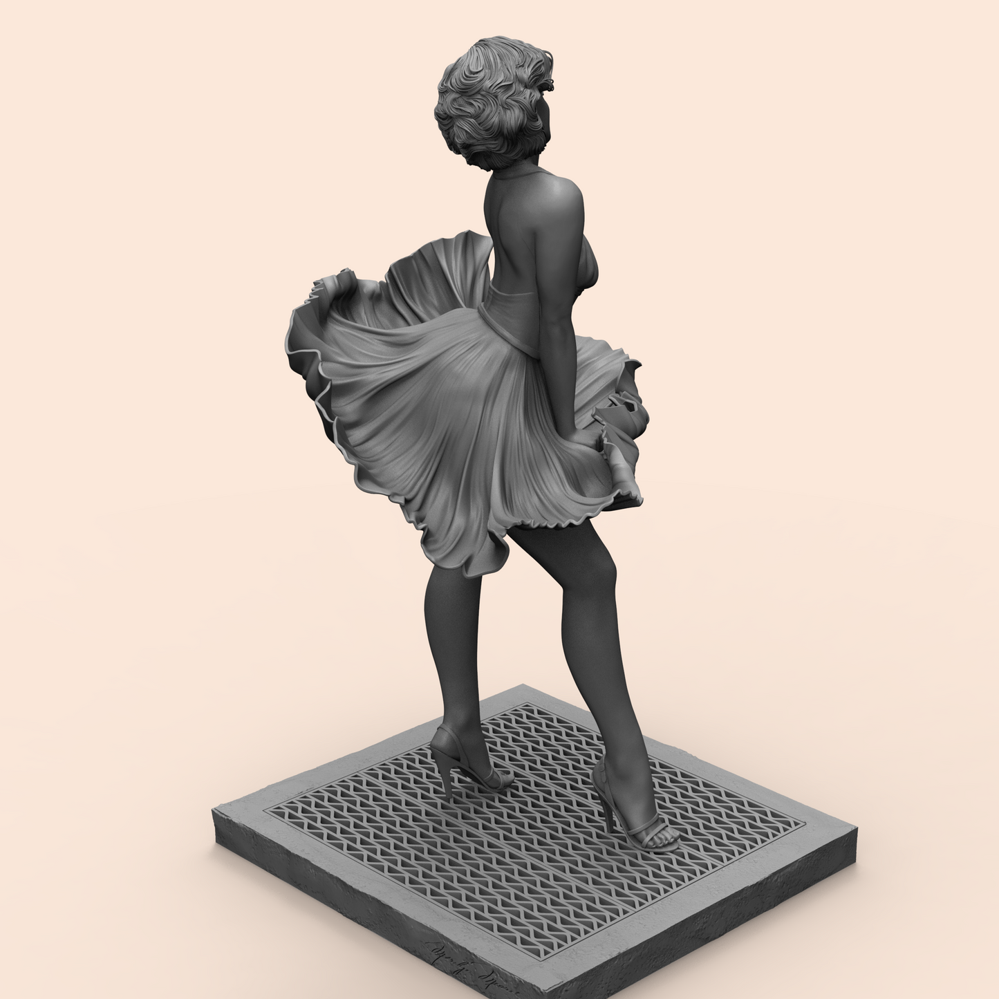 1/35 - 1/6 3D Print Model Kit Beautiful Girl Marilyn Pin Up Unpainted
