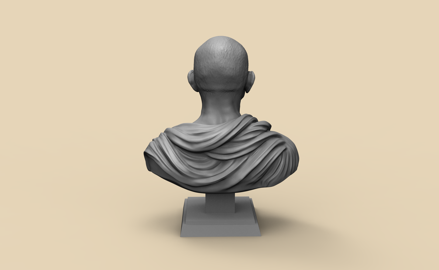 1/20 - 1/6 BUST 3D Print Model Kit Gandhi Unpainted