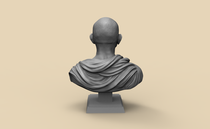 1/20 - 1/6 BUST 3D Print Model Kit Gandhi Unpainted