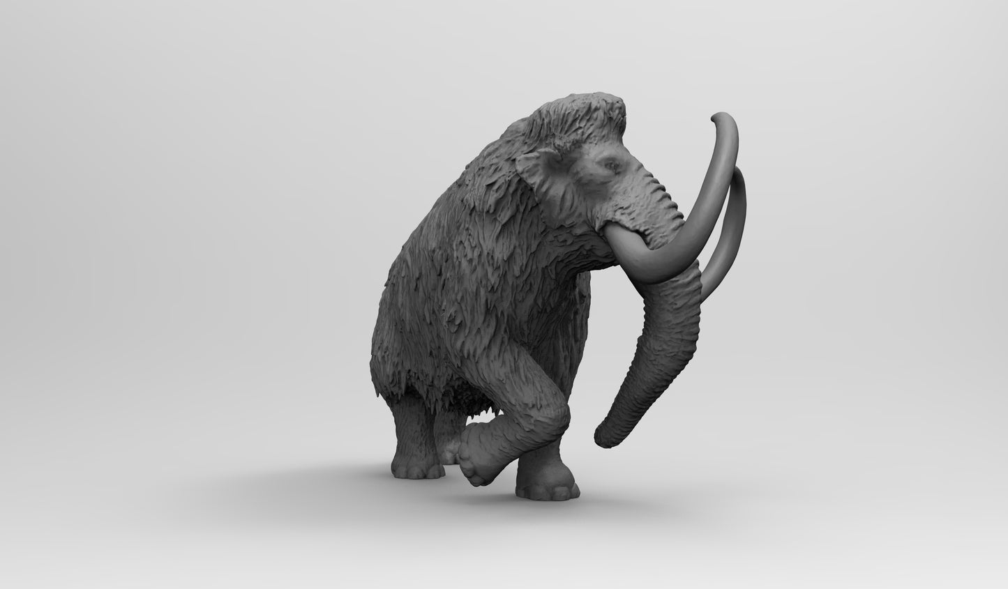 1/35 - 1/6 3D Print Model Kit Animal Zoo Mammoth Unpainted