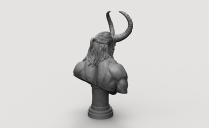1/20 - 1/6 BUST 3D Print Model Kit Hellboy Unpainted