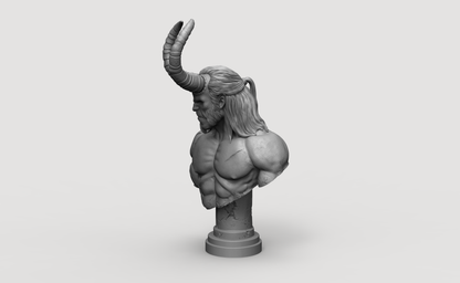 1/20 - 1/6 BUST 3D Print Model Kit Hellboy Unpainted