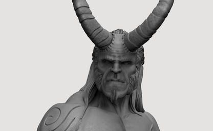 1/20 - 1/6 BUST 3D Print Model Kit Hellboy Unpainted