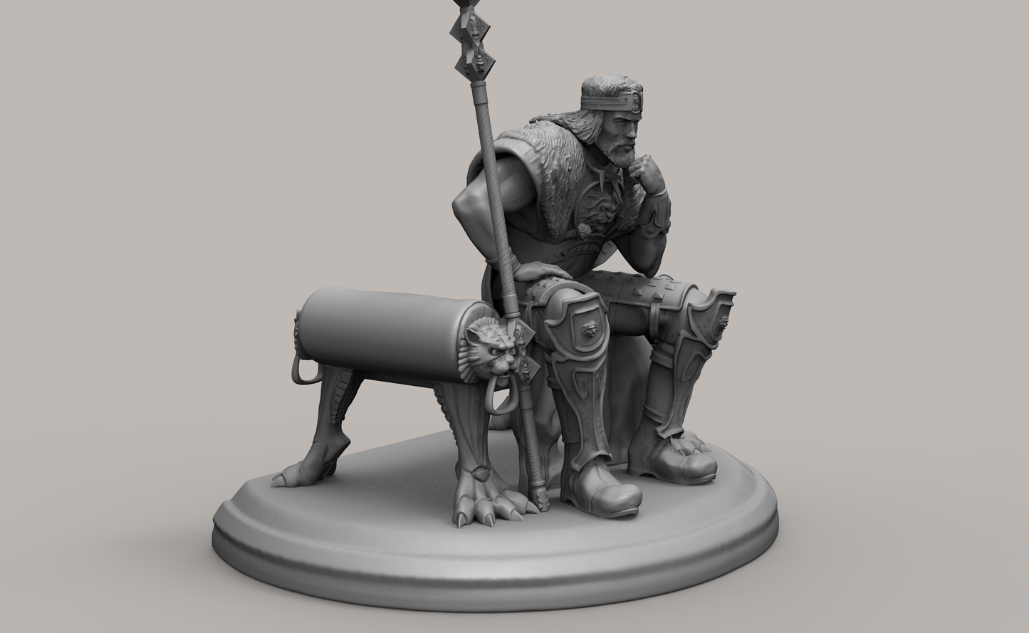 1/35 - 1/6 3D Print Model Kit Conan Warrior Barbarian King Unpainted