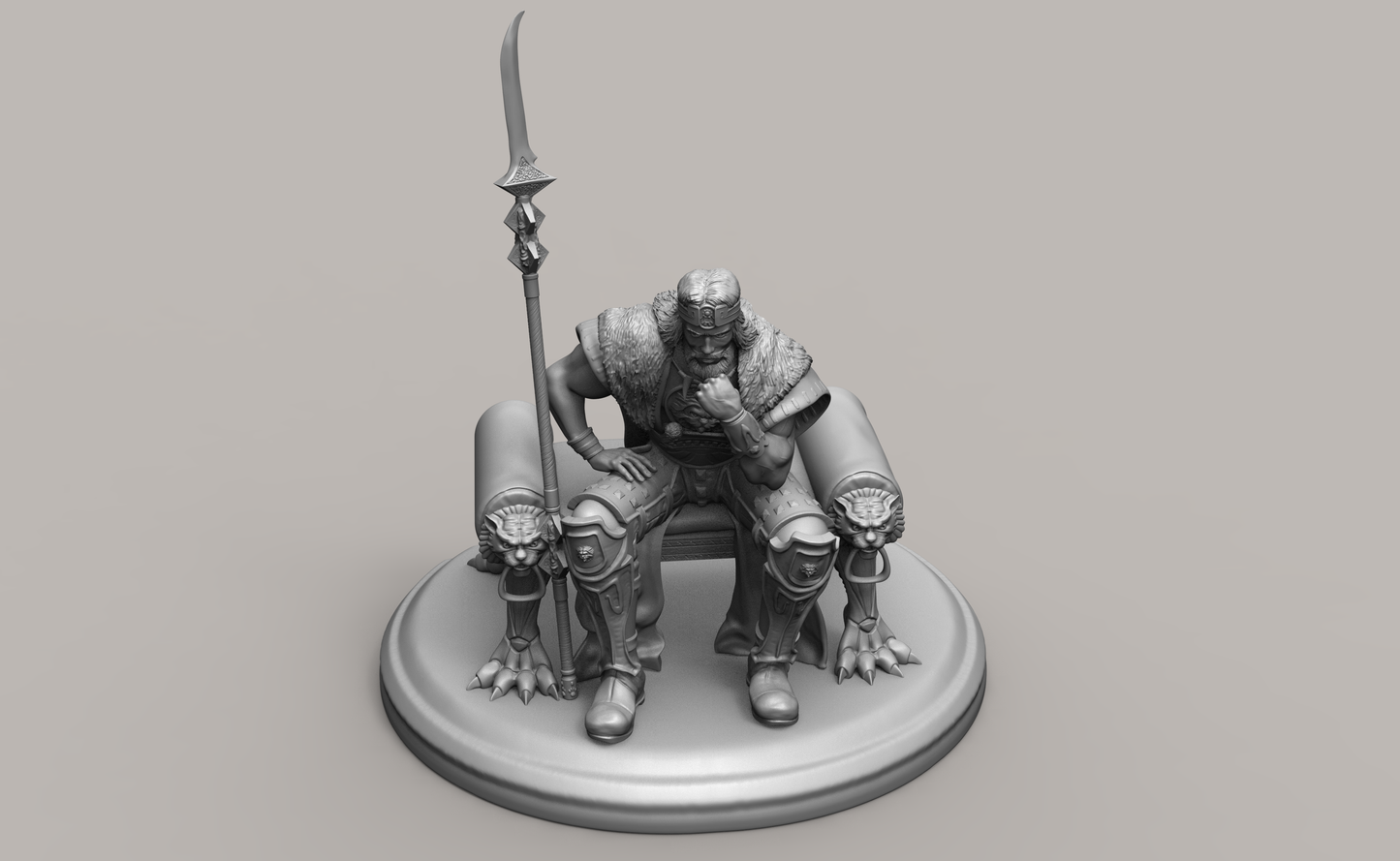 1/35 - 1/6 3D Print Model Kit Conan Warrior Barbarian King Unpainted