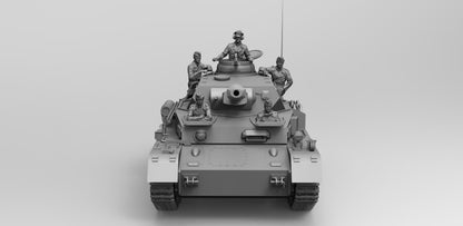 1/35 - 1/16 5pcs Model Kit German Tankers Panzer 4 Crew (with tank) Soldiers WW2 Unpainted