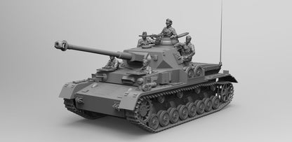 1/35 - 1/16 5pcs Model Kit German Tankers Panzer 4 Crew (with tank) Soldiers WW2 Unpainted
