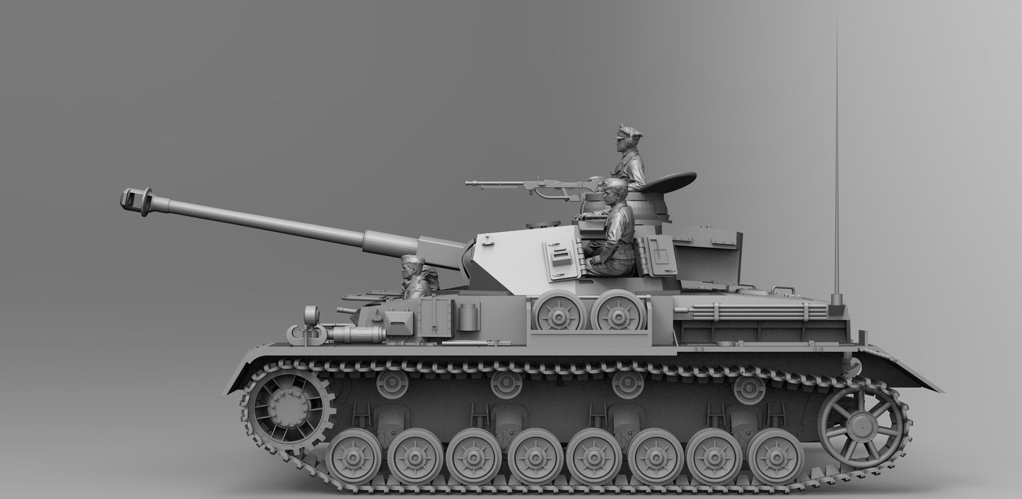 1/35 - 1/16 5pcs Model Kit German Tankers Panzer 4 Crew (with tank) Soldiers WW2 Unpainted