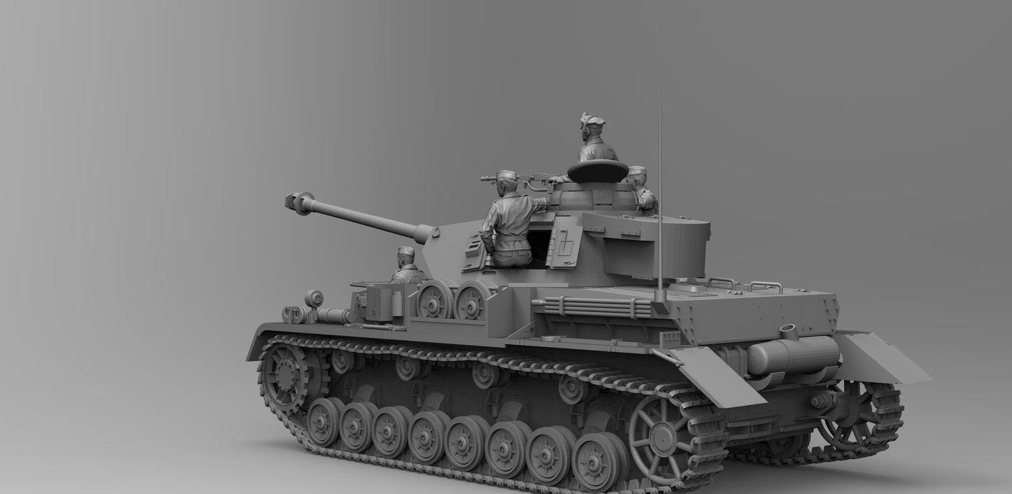 1/35 - 1/16 5pcs Model Kit German Tankers Panzer 4 Crew (with tank) Soldiers WW2 Unpainted