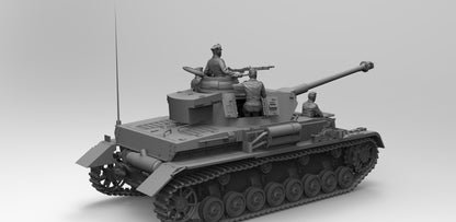 1/35 - 1/16 5pcs Model Kit German Tankers Panzer 4 Crew (with tank) Soldiers WW2 Unpainted