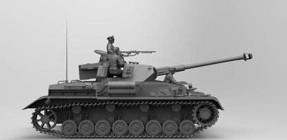 1/35 - 1/16 5pcs Model Kit German Tankers Panzer 4 Crew (with tank) Soldiers WW2 Unpainted