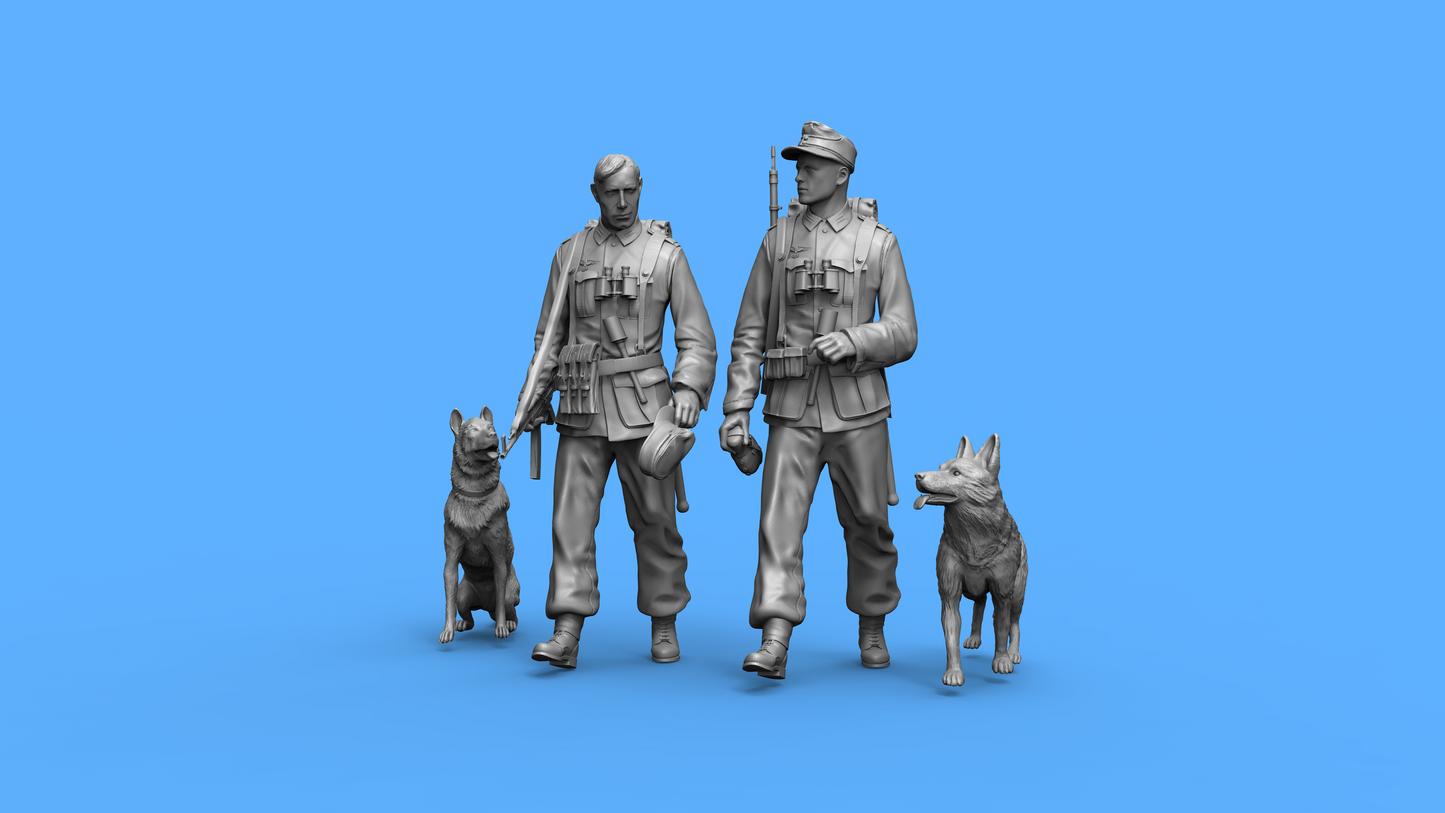 1/16 2pcs 3D Print Model Kit German Soldiers Infantry WW2 Unpainted